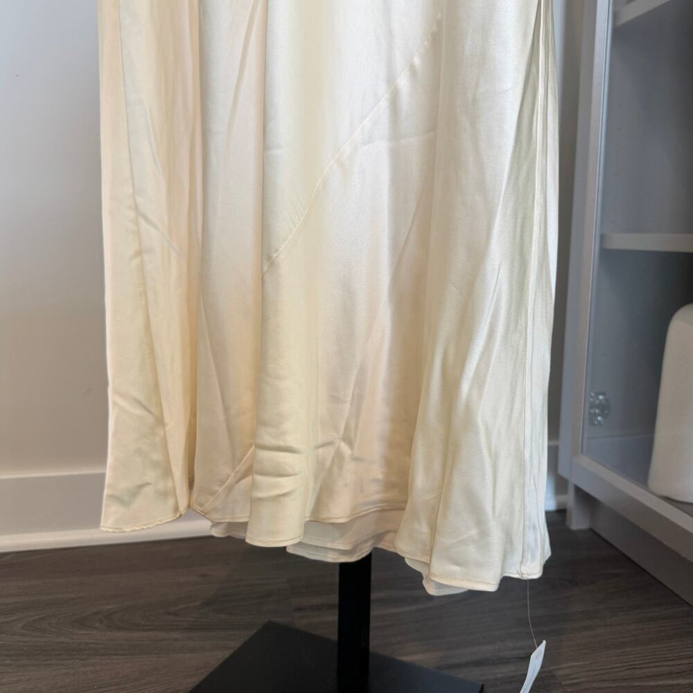 Reformation Jeany Silk Maxi Dress NEW Ivory Fior Di Latte Satin Halter Gown S - Picture 5 of 7
